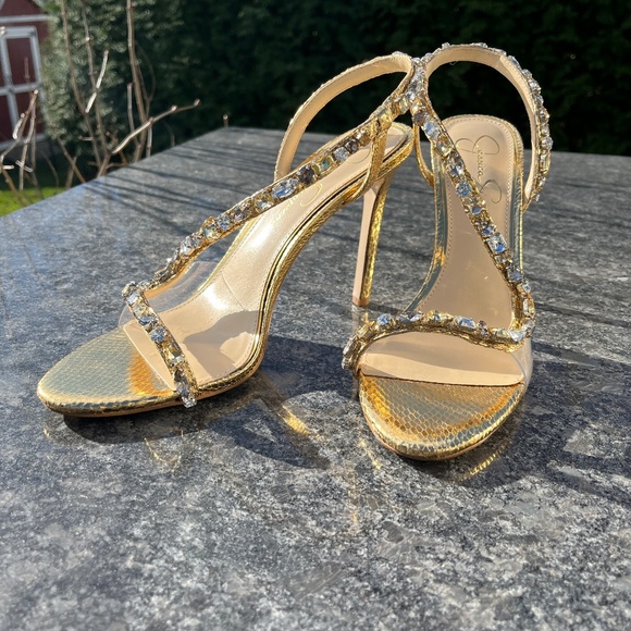 COPY - Jessica Simpson Sparkly Metallic Jaycin Heels. NWT and Box - Picture 1 of 6